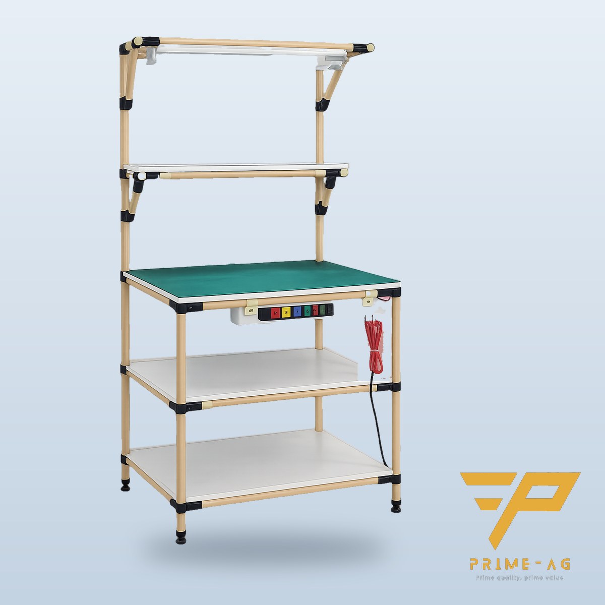 Bàn thao tác ống thép bọc nhựa Φ28 – PRIMEAG LW-8619